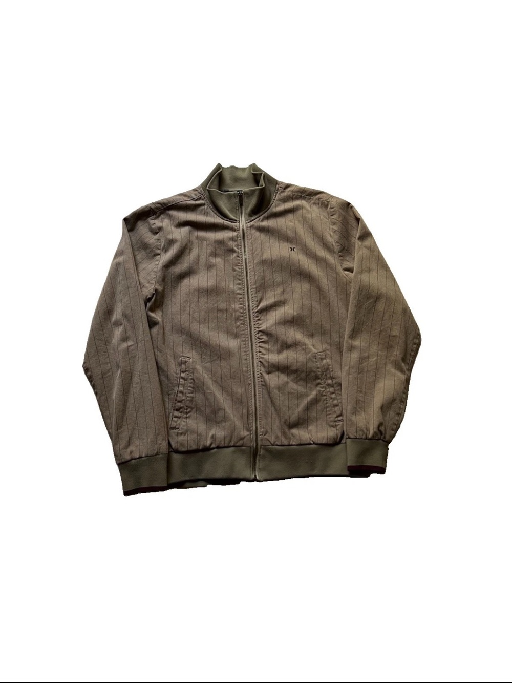 VTG Hurley Men's Brown Full Zip Harrington Jacket Size Large Y2K